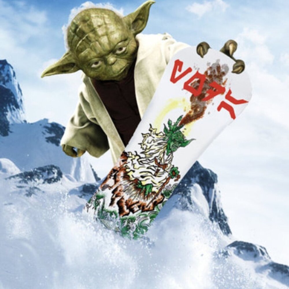 Yoda Surfing Poster